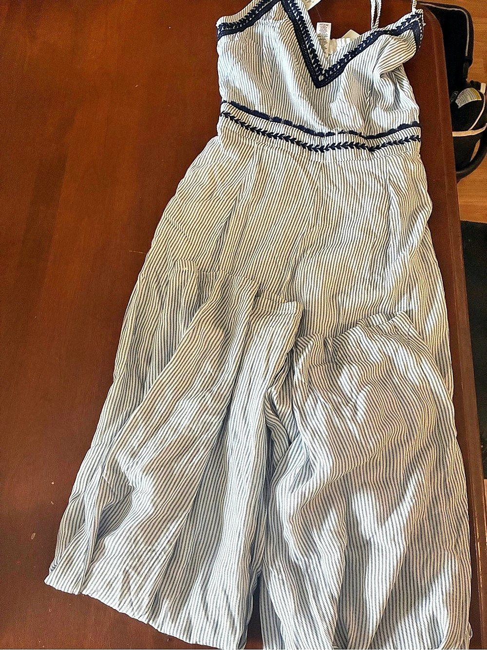 SIP Striped Maxi Dress in Blue & White Size Small NWT